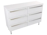 Szafki łazienkowe - Szafka Stojąca Z Blatem ATH 120 cm S Lewa - Biały Mat - Uchwyty Stal Szczotkowana - miniaturka - grafika 1