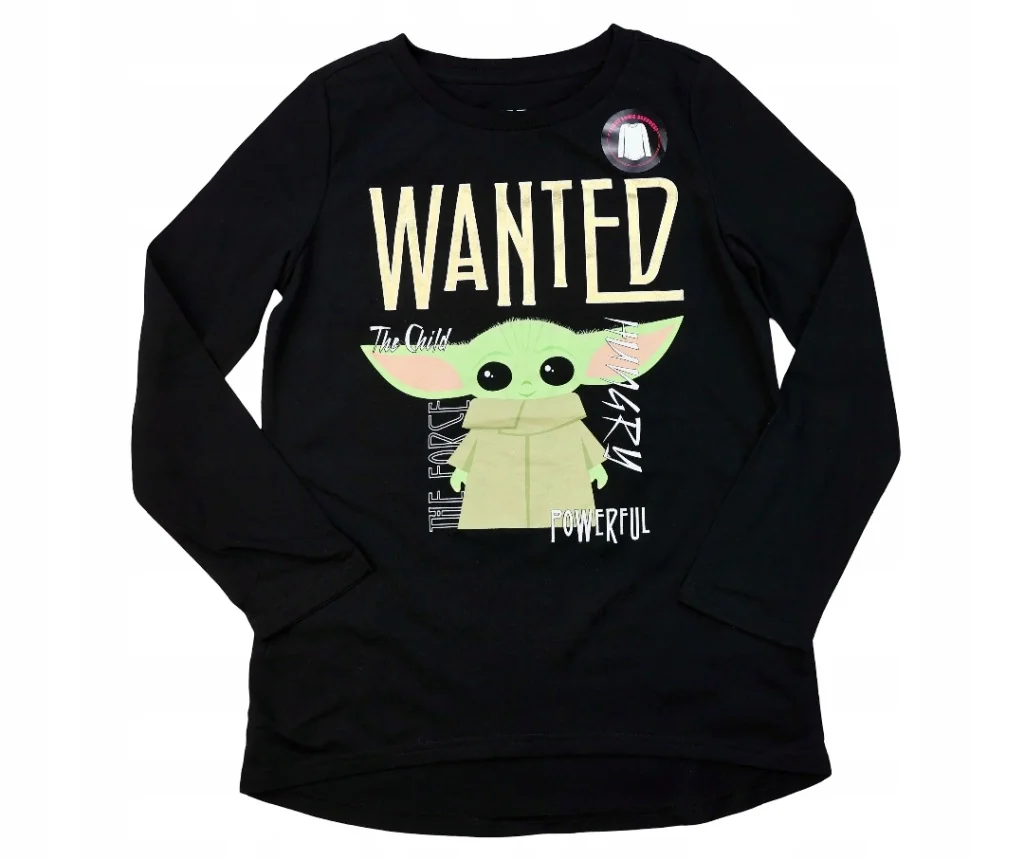 Bluzka dziecięca Koszulka długi rękaw Star Wars Baby Yoda r. L 10/12lat