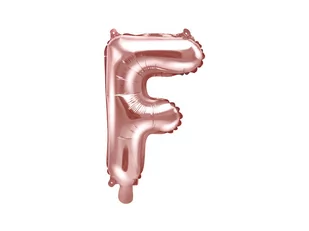 Party Deco Balon foliowy litera "F" różowo-złota - 35 cm FB2M-F-019R - Balony i akcesoria - miniaturka - grafika 1