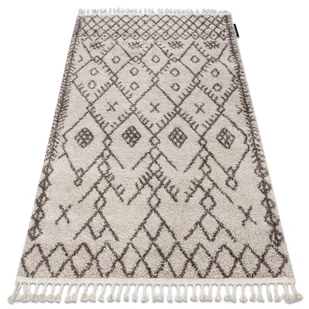 Dywan BERBER TANGER B5940 krem / brąz Frędzle berberyjski marokański shaggy beżowy 160x220 cm - Dywany - miniaturka - grafika 1