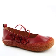 Baleriny - Laura Vita GACINO10 baleriny damskie skórzane typu barefoot czerwone - miniaturka - grafika 1