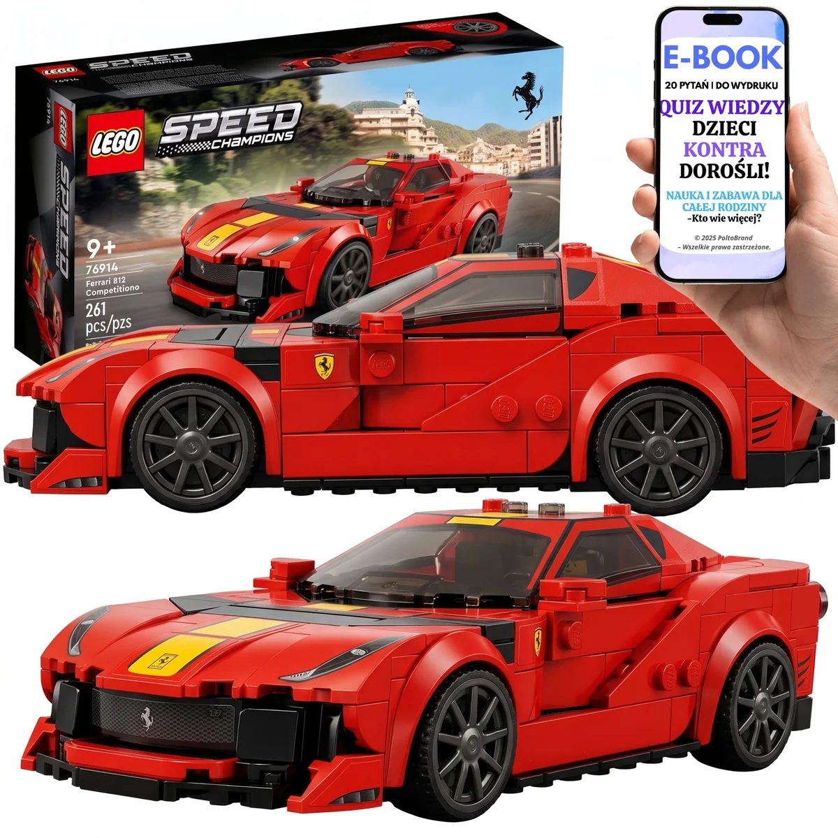 LEGO Speed Champions 76914 dla Chłopca 9 lat+ Replika Ferrari Prezent