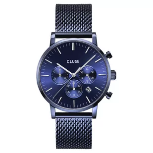 Zegarek Cluse CW21001 Chrono Mesh Full Blue - Zegarki męskie - miniaturka - grafika 2