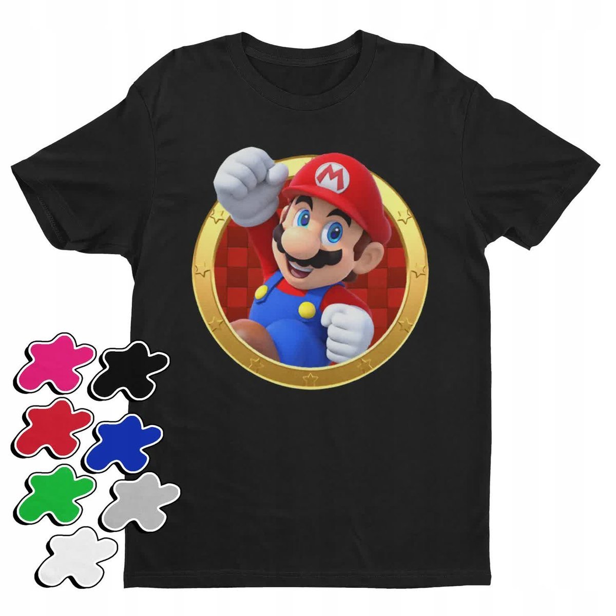 Koszulka T-Shirt Dziecięca Z Nadrukiem Dla Gracza Mario Luigi -L 146-152