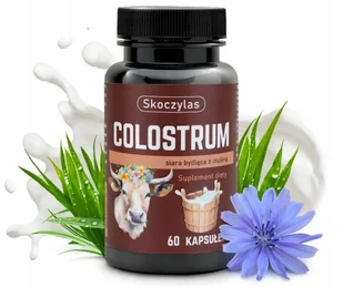 Skoczylas, Colostrum siara bydlęca z inuliną, 60 kaps. - Witaminy i minerały - miniaturka - grafika 1