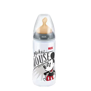 Butelki dla niemowląt - Butelka do karmienia Nuk Baby Bottle First Choice PP Mickey Mouse M Latex Niebieski 300ml - grafika 1