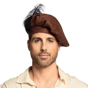 Średniowieczny beret - 1 szt. - Dodatki do strojów karnawałowych - miniaturka - grafika 2