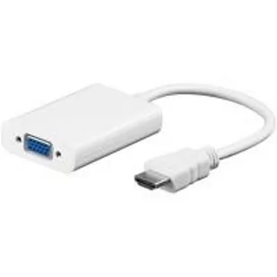 Goobay Adapter HDMI/VGA, niklowany 68793 Czarny - Kable komputerowe i do monitorów - miniaturka - grafika 1