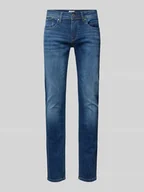 Spodnie męskie - Jeansy o kroju slim fit z 5 kieszeniami - miniaturka - grafika 1