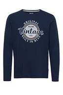 Koszulki męskie - Blend t-shirt męski l/s, 194024/Dress Blues, XL - miniaturka - grafika 1