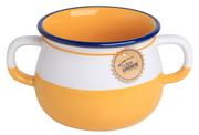 Kubki - Silly Design, Kubek do zupy Vintage, biało -żółty, 480 ml - miniaturka - grafika 1