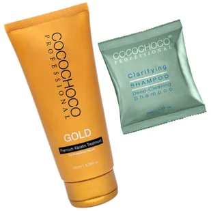 Cocochoco Gold Złota Keratyna do Włosów 100ml + Cocochoco Szampon Clarifying 50ml - Szampony do włosów - miniaturka - grafika 1