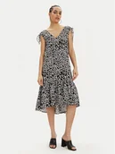 Sukienki - KARL LAGERFELD Sukienka letnia 241W1308 Czarny Regular Fit - miniaturka - grafika 1