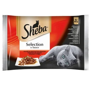 Sheba CUISINE MIĘSNE DANIA W SOSIE 4X85 - Mokra karma dla kotów - miniaturka - grafika 2