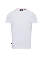 Koszulki męskie - Superdry T-shirt męski Mężczyźni Bawełna biały wzorzysty, S - miniaturka - grafika 1