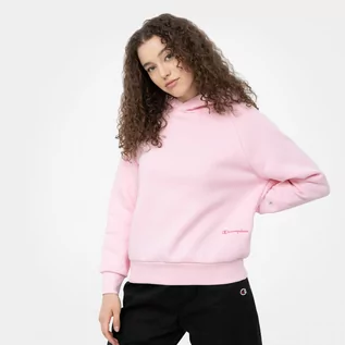 Bluzy sportowe damskie - Damska bluza dresowa nierozpinana z kapturem CHAMPION ROCHESTER Hooded Sweatshirt - różowa - grafika 1