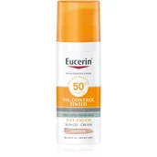 Kremy do twarzy - Eucerin Sun Oil Control Tinted kremowy żel do opalania SPF 50+ odcień Medium 50 ml - miniaturka - grafika 1