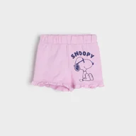 Spodnie i spodenki dla dziewczynek - Sinsay - Szorty Snoopy - Różowy - miniaturka - grafika 1