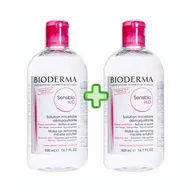 Płyny micelarne - Bioderma sensibio h2o płyn micelarny do oczyszczania twarzy i zmywania makijażu 500 ml + 500 ml duopack - miniaturka - grafika 1