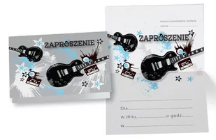 Kukartka Zaproszenie ZZ-049 Gitary (5 szt.) - Kartki okolicznościowe i zaproszenia - miniaturka - grafika 1