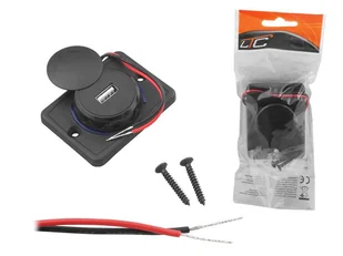 Ładowarka samochodowa uniwersalna do montażu slim USB 12/24V 5V/2,4A. - Ładowarki samochodowe - miniaturka - grafika 2
