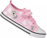Buty dla dziewczynek - American Club Tenisówki dziecięce American Club CTEN-120/24PI różowe na rzep 34 - miniaturka - grafika 1