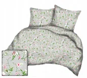 Pościel - pościel z kory 200x220 + 2 poszewki K 45 motyle w szarym tle - miniaturka - grafika 1