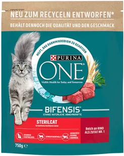 Purina ONE Sterilcat z wołowiną - 3 x 750 g - Sucha karma dla kotów - miniaturka - grafika 1