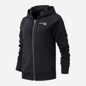 Bluzy damskie - Bluza streetwear rozpinana damska z kapturem New Balance NBWJ03806AG S Szara (194389407779). Bluzy damskie streetwear - miniaturka - grafika 1