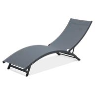 Leżaki ogrodowe - Leżak plażowy STAR Dark Grey - Focus Garden - miniaturka - grafika 1