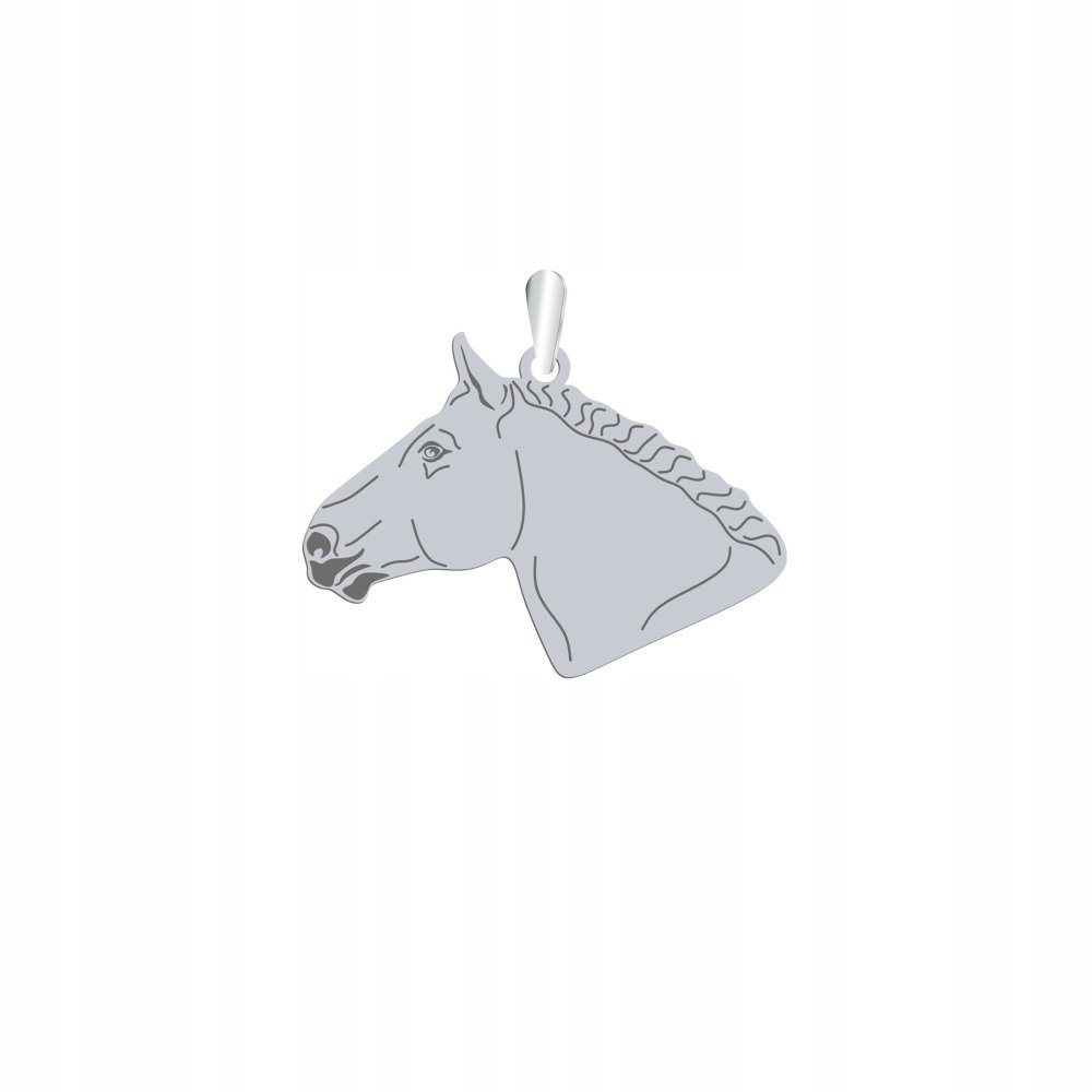Zawieszka Srebrna Koń Belgijski 925 Prezent Biżuteria Kobieta GRAWER GRATIS