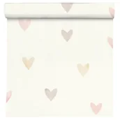 Tapety - Tapeta dziecięca Kids Serduszka winylowa na flizelinie - miniaturka - grafika 1