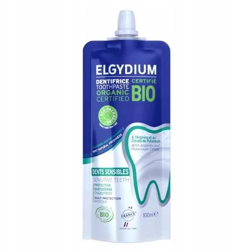ELGYDIUM BIO Sensitive pasta do zębów wrażliwych z argininą i cytrynianem potasu, doypack 100 ml