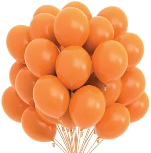 Balony pastelowe, matowe, pomarańczowy, jiucy orange 50 szt. - Balony i akcesoria - miniaturka - grafika 1