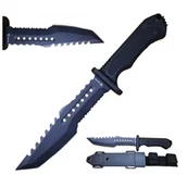 Noże - NÓŻ MYŚLIWSKI TAKTYCZNY SURVIVAL WOJSKOWY 31cm KRZESIWO - miniaturka - grafika 1