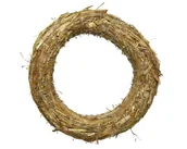 Ozdoby bożonarodzeniowe - Wieniec okrągły natura ozdobny słomiany DIY 15cm - miniaturka - grafika 1