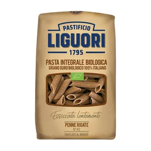 Makaron Liguori Integrale Penne Rigate pełnoziarni BIO 500 - Makaron - miniaturka - grafika 1