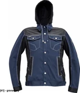 Odzież robocza - CERVA NEURUM CLASSIC kurtka z kapturem - męskia kurtka robocza, odpinany kaptur, 4 kieszenie, elastyczna tkanina Trifibetex połączona - granatowy 46 - miniaturka - grafika 1