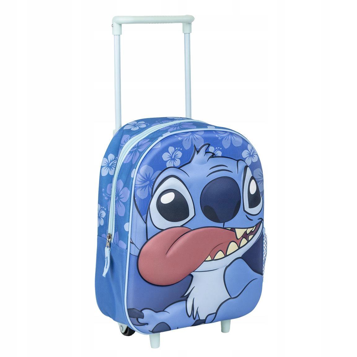 Plecak Stitch Na Kółkach Szkolny Dla Dzieci Lilo I Stitch Disney Niebieski