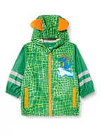 Kurtki i płaszcze dla chłopców - Playshoes Unisex dziecięca kurtka przeciwdeszczowa Dino płaszcz przeciwdeszczowy, zielony, normalny - miniaturka - grafika 1