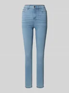 Spodnie damskie - Jeansy o kroju skinny fit zapinane na guzik i zamek błyskawiczny model ‘CALLIE’ - miniaturka - grafika 1