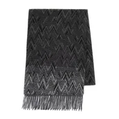 Apaszki i szaliki męskie - Męski szal w motyw jodełki szary - miniaturka - grafika 1