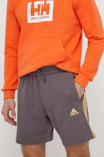 Spodenki męskie - adidas szorty bawełniane kolor szary IS1346 - grafika 1