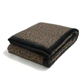 Koce i narzuty dla dzieci - La Millou - Ciepły Koc Velvet LEOPARD CHOCO by Magdalena Lamparska - miniaturka - grafika 1