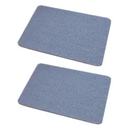 Dywaniki łazienkowe - Szara, antypoślizgowa mata prysznicowa (2 sztuki, 60 x 40 cm), miękka mata łazienkowa z PVC, szybkoschnąca. - miniaturka - grafika 1