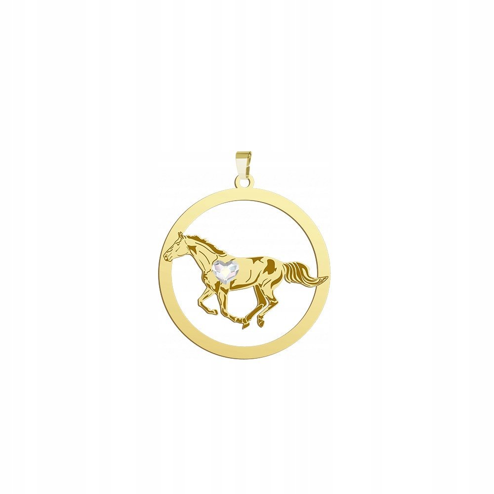 Zawieszka Złota Koń Folblut 925 Biżuteria Prezent Kobieta GRAWER GRATIS