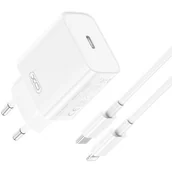 Ładowarki do telefonów - Ładowarka sieciowa XO CE15 PD 20W Biały - miniaturka - grafika 1