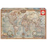 Puzzle - Educa Borras Puzzle Świat 1000 mapa polityczna - miniaturka - grafika 1