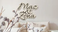 Dekoracje domu - Drewniany napis MĄŻ I ŻONA na ściankę na stół - miniaturka - grafika 1