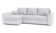 Narożniki - Narożnik Paul 1 z Funkcją Spania Łóżko Rogówka Sofa, Szary-Biały - miniaturka - grafika 1